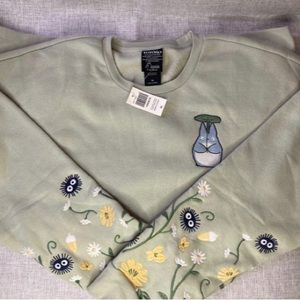 LG Our Universe My Neighbor Totoro Forest Spirits Embroidered Crewneck
